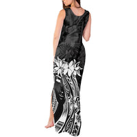 Polynesian Women's Day Tank Maxi Dress Plumeria Passion - Black LT7 - Polynesian Pride