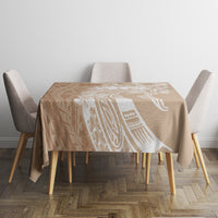 Polynesian Women's Day Tablecloth Plumeria Passion - Beige LT7 - Polynesian Pride