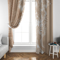 Polynesian Women's Day Window Curtain Plumeria Passion - Beige LT7 - Polynesian Pride