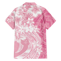 Polynesian Women's Day Family Matching Long Sleeve Bodycon Dress and Hawaiian Shirt Plumeria Passion - Pink LT7 - Polynesian Pride
