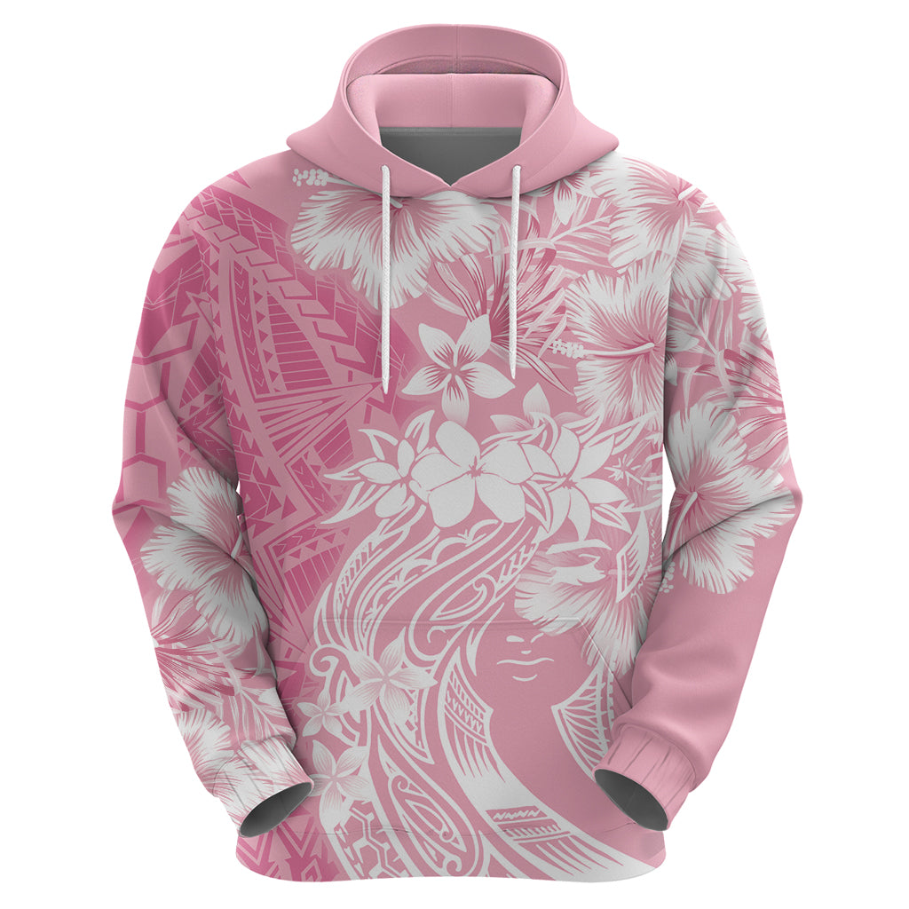 Polynesian Women's Day Hoodie Plumeria Passion - Pink LT7 - Polynesian Pride