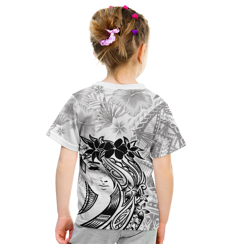 Polynesian Women's Day Kid T Shirt Plumeria Passion - White LT7 - Polynesian Pride