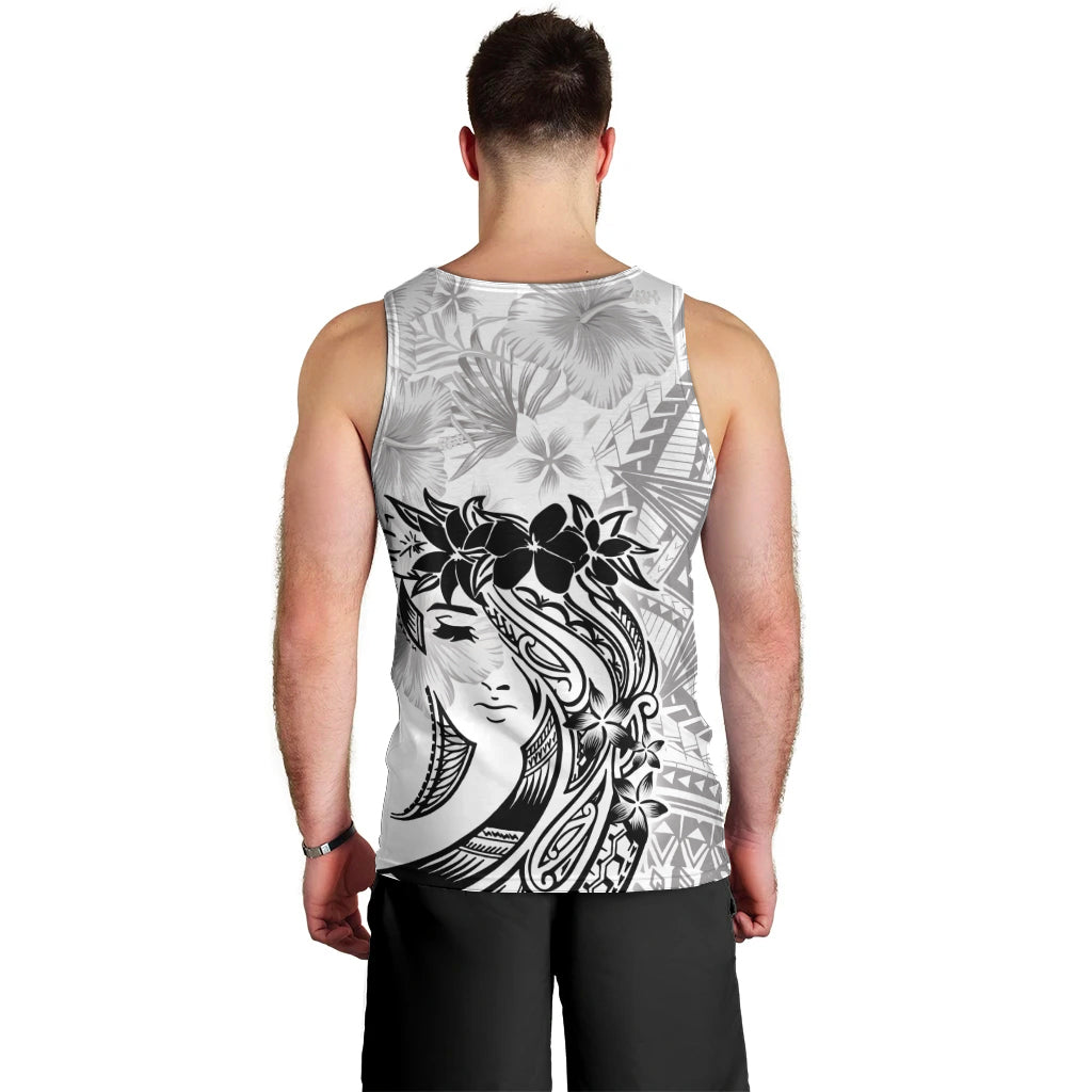 Polynesian Women's Day Men Tank Top Plumeria Passion - White LT7 - Polynesian Pride