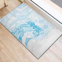 Polynesian Women's Day Rubber Doormat Plumeria Passion - Turquoise LT7 - Polynesian Pride