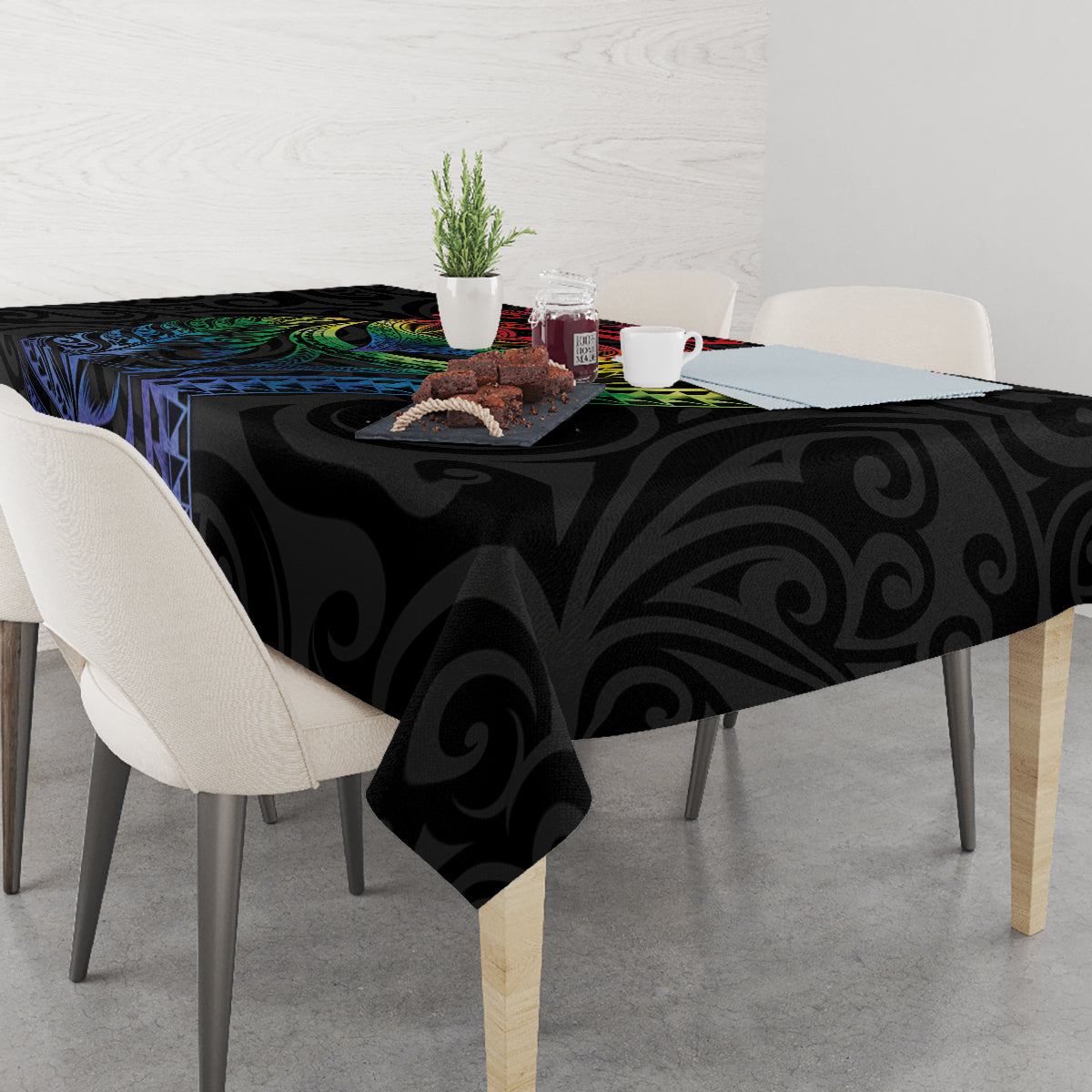 New Zealand Pride Tablecloth Takatapui Rainbow Fern