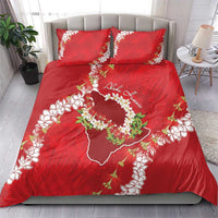 Hawaii Island Flowers Lei Bedding Set Ohia Lehua Scarlet Red LT7 - Polynesian Pride