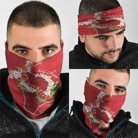 Hawaii Island Flowers Lei Neck Gaiter Ohia Lehua Scarlet Red