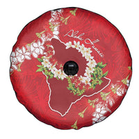 Hawaii Island Flowers Lei Spare Tire Cover Ohia Lehua Scarlet Red LT7 - Polynesian Pride