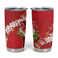 Hawaii Island Flowers Lei Tumbler Cup Ohia Lehua Scarlet Red