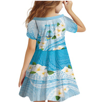 Guam Chamorro Guasali Flowers Family Matching Mermaid Dress and Hawaiian Shirt Aqua Gradient LT7 - Polynesian Pride