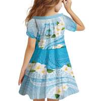 Guam Chamorro Guasali Flowers Family Matching Off Shoulder Maxi Dress and Hawaiian Shirt Aqua Gradient LT7 - Polynesian Pride