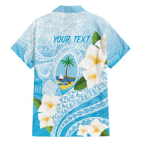 Guam Chamorro Guasali Flowers Family Matching Short Sleeve Bodycon Dress and Hawaiian Shirt Aqua Gradient LT7 - Polynesian Pride