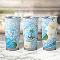 Guam Chamorro Guasali Flowers Tumbler Cup Aqua Gradient LT7