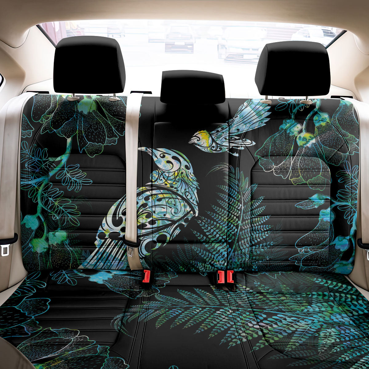 Aotearoa Maori Mahuru Back Car Seat Cover Spring Time - Paua Shell Green LT7 - Polynesian Pride