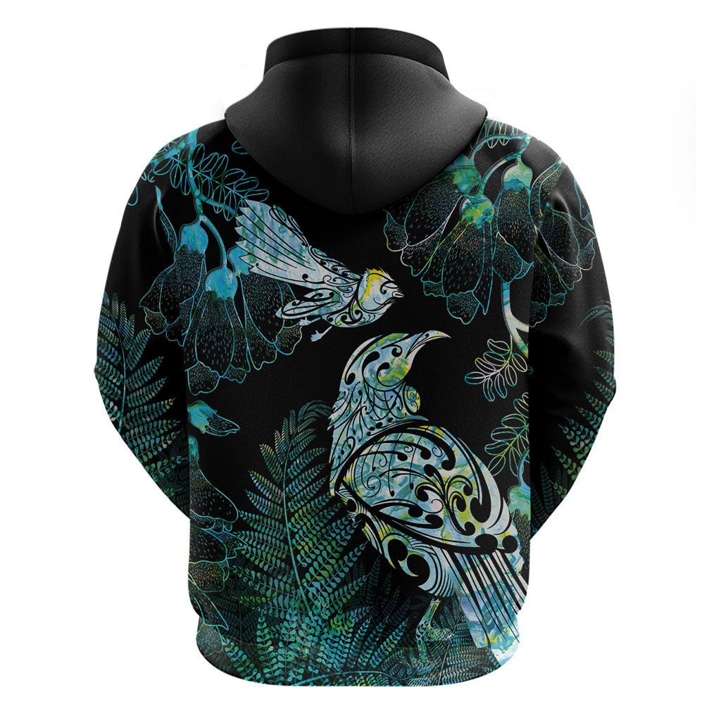 Aotearoa Maori Mahuru Hoodie Spring Time - Paua Shell Green LT7 - Polynesian Pride