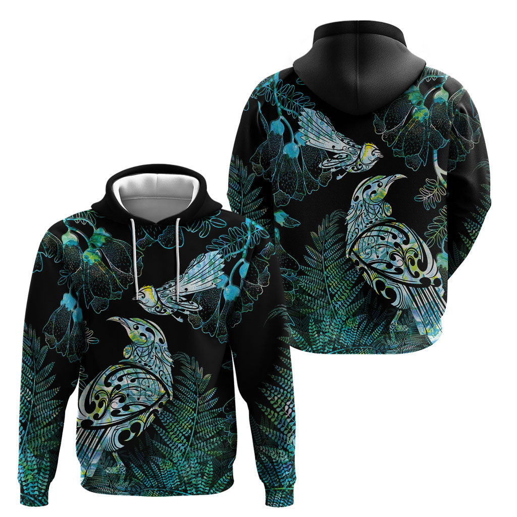 Aotearoa Maori Mahuru Hoodie Spring Time - Paua Shell Green LT7 - Polynesian Pride
