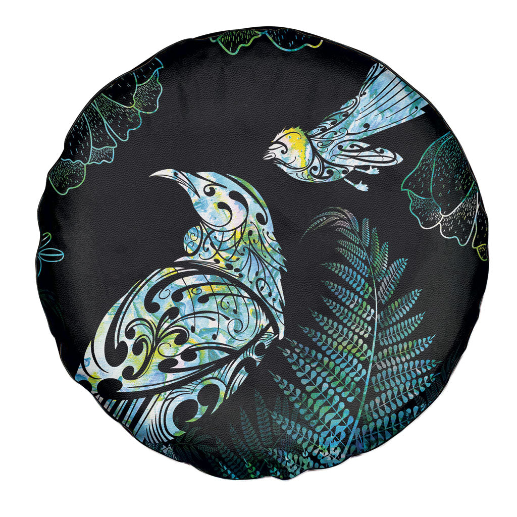 Aotearoa Maori Mahuru Spare Tire Cover Spring Time - Paua Shell Green LT7 - Polynesian Pride