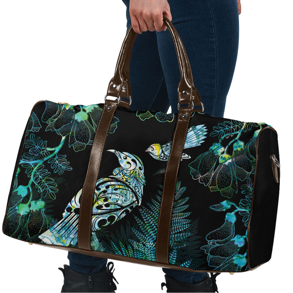 Aotearoa Maori Mahuru Travel Bag Spring Time - Paua Shell Green LT7 - Polynesian Pride