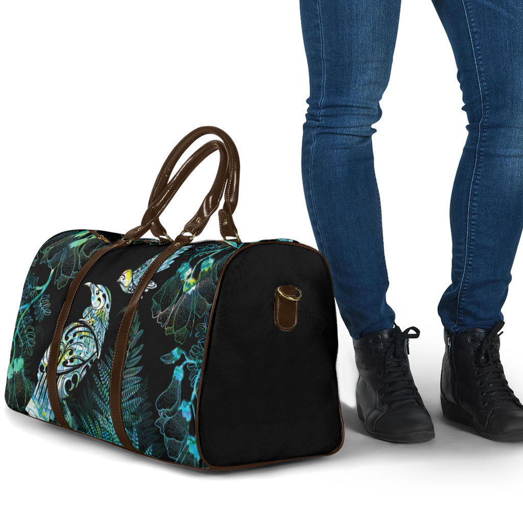 Aotearoa Maori Mahuru Travel Bag Spring Time - Paua Shell Green LT7 - Polynesian Pride
