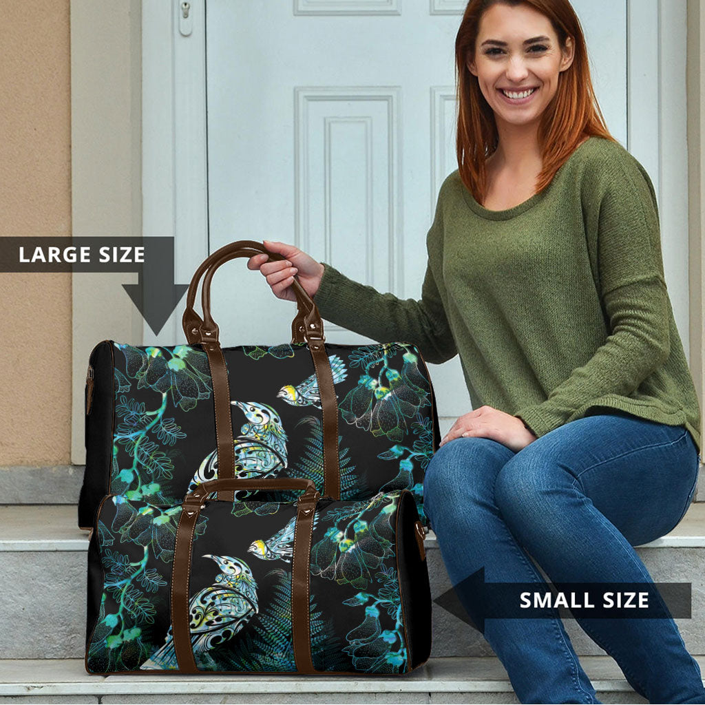Aotearoa Maori Mahuru Travel Bag Spring Time - Paua Shell Green LT7 - Polynesian Pride