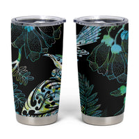 Aotearoa Maori Mahuru Tumbler Cup Spring Time - Paua Shell Green LT7 Black - Polynesian Pride