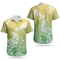 Aotearoa Maori Mahuru Tui With Pikawakawa Couples Matching Short Sleeve Bodycon Dress and Hawaiian Shirt Spring Time LT7 - Polynesian Pride