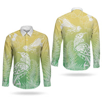 Aotearoa Maori Mahuru Tui With Pikawakawa Couples Matching Summer Maxi Dress and Long Sleeve Button Shirt Spring Time LT7 - Polynesian Pride