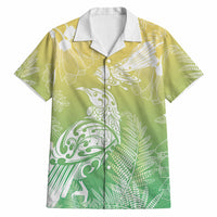 Aotearoa Maori Mahuru Tui With Pikawakawa Hawaiian Shirt Spring Time LT7 Green - Polynesian Pride