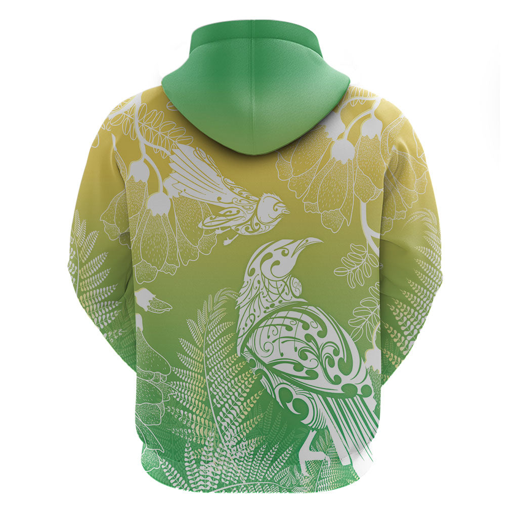Aotearoa Maori Mahuru Tui With Pikawakawa Hoodie Spring Time LT7 - Polynesian Pride