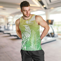 Aotearoa Maori Mahuru Tui With Pikawakawa Men Tank Top Spring Time LT7 Green - Polynesian Pride