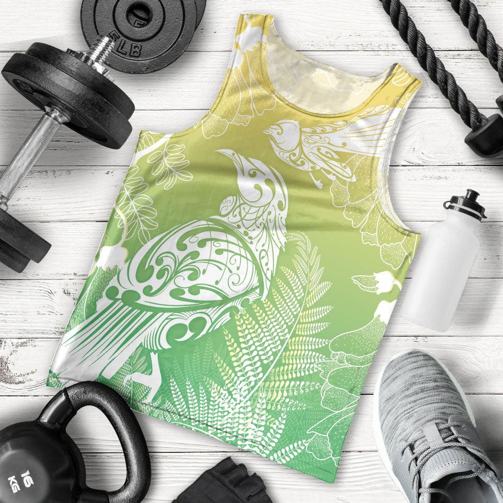 Aotearoa Maori Mahuru Tui With Pikawakawa Men Tank Top Spring Time LT7 - Polynesian Pride