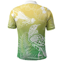 Aotearoa Maori Mahuru Tui With Pikawakawa Polo Shirt Spring Time LT7 - Polynesian Pride