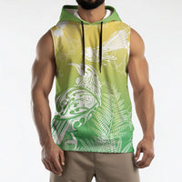 Aotearoa Maori Mahuru Tui With Pikawakawa Sleeveless Hoodie Spring Time LT7 - Polynesian Pride