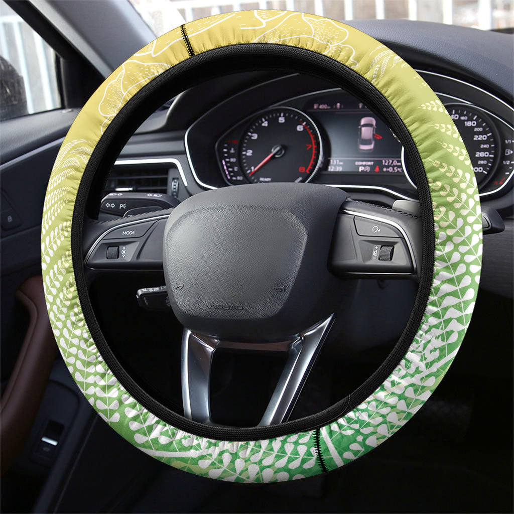 Aotearoa Maori Mahuru Tui With Pikawakawa Steering Wheel Cover Spring Time LT7 - Polynesian Pride