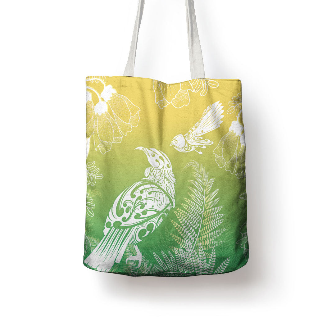 Aotearoa Maori Mahuru Tui With Pikawakawa Tote Bag Spring Time LT7 - Polynesian Pride