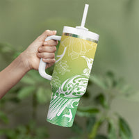 Aotearoa Maori Mahuru Tui With Pikawakawa Tumbler With Handle Spring Time LT7 - Polynesian Pride