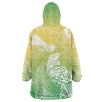 Aotearoa Maori Mahuru Tui With Pikawakawa Wearable Blanket Hoodie Spring Time LT7 - Polynesian Pride
