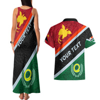 Personalised Penama and Papua New Guinea Day Couples Matching Tank Maxi Dress and Hawaiian Shirt Emblem Mix Style LT7 - Polynesian Pride