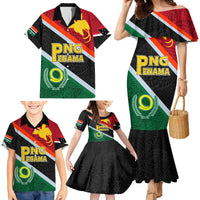 Personalised Penama and Papua New Guinea Day Family Matching Mermaid Dress and Hawaiian Shirt Emblem Mix Style LT7 - Polynesian Pride