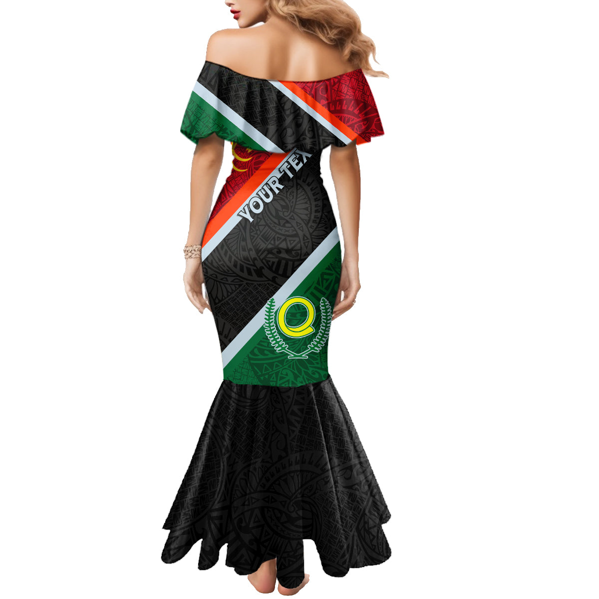 Personalised Penama and Papua New Guinea Day Family Matching Mermaid Dress and Hawaiian Shirt Emblem Mix Style LT7 - Polynesian Pride