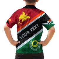 Personalised Penama and Papua New Guinea Day Family Matching Short Sleeve Bodycon Dress and Hawaiian Shirt Emblem Mix Style LT7 - Polynesian Pride