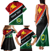 Personalised Penama and Papua New Guinea Day Family Matching Tank Maxi Dress and Hawaiian Shirt Emblem Mix Style LT7 - Polynesian Pride