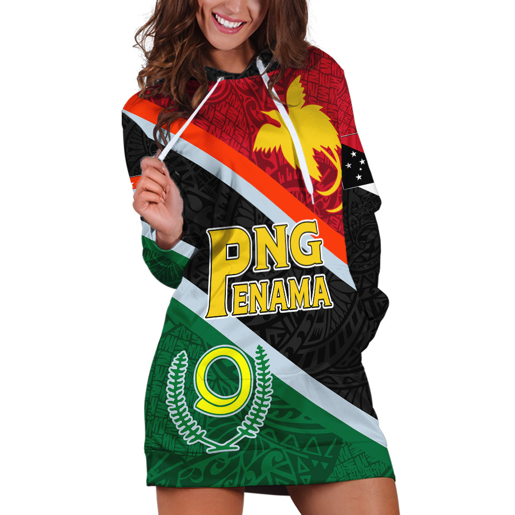 Personalised Penama and Papua New Guinea Day Hoodie Dress Emblem Mix Style LT7 Colorful - Polynesian Pride