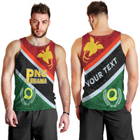 Personalised Penama and Papua New Guinea Day Men Tank Top Emblem Mix Style LT7 - Polynesian Pride