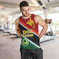 Personalised Penama and Papua New Guinea Day Men Tank Top Emblem Mix Style LT7 - Polynesian Pride
