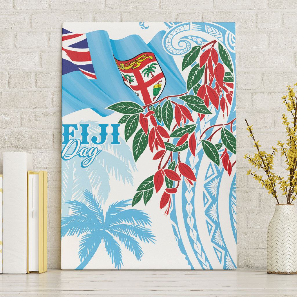 Bula Fiji Day Tagimaucia Palms Canvas Wall Art Toso Mai Viti