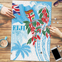 Bula Fiji Day Tagimaucia Palms Puzzle Toso Mai Viti LT7 Turquoise - Polynesian Pride