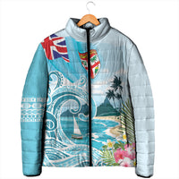 Bula Fiji Seascape Padded Jacket Fiji Day - Islands Heritage LT7 - Polynesian Pride