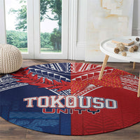 TokoUso Tonga Samoa Brothers Forever Round Carpet Ulafala and Heilala Unity LT7 - Polynesian Pride
