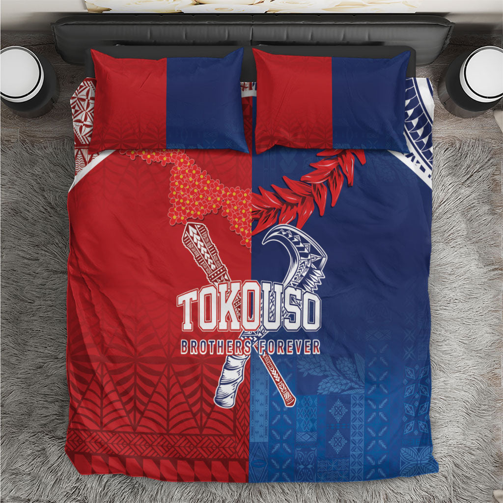 TokoUso Tonga and Samoa Bedding Set Warriors War Clubs